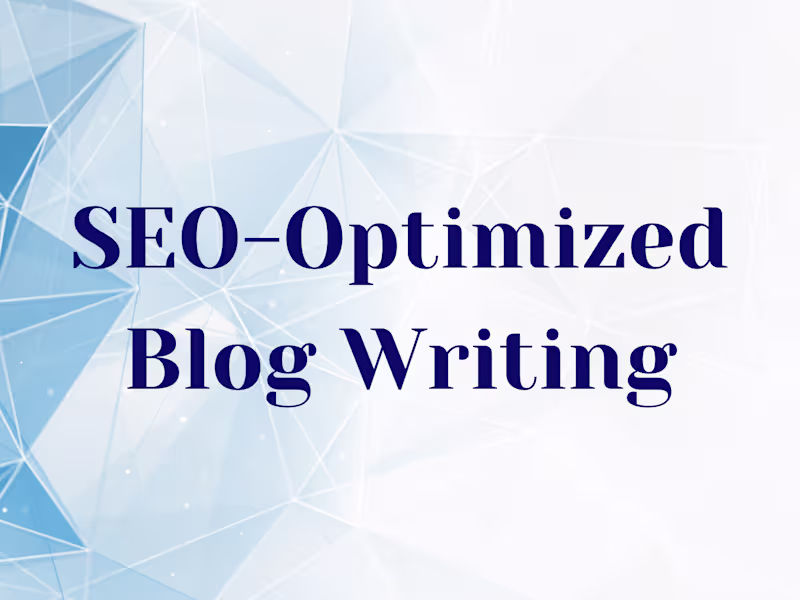 Cover image for Captivating & SEO-Optimized Blog Writing to Elevate Your Brand