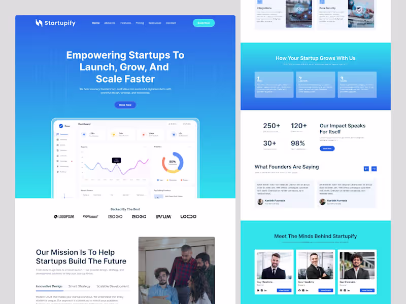 Cover image for Startup Landing Page Design