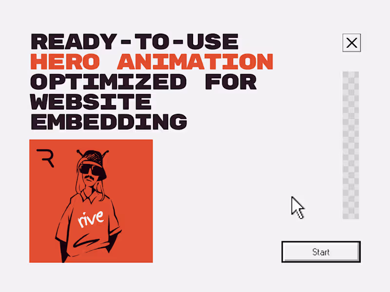 Cover image for Rive Hero Section Animation for Webflow/Framer websites