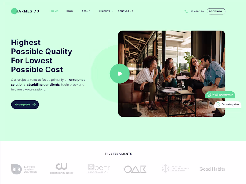 Cover image for Website for Financial and Consulting Service.