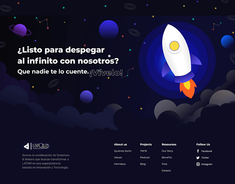 Cover image for Diseño del Homepage para el Club Innovación USFQ 