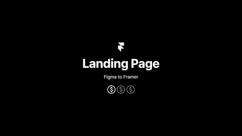 Cover image for Landing Page with Framer