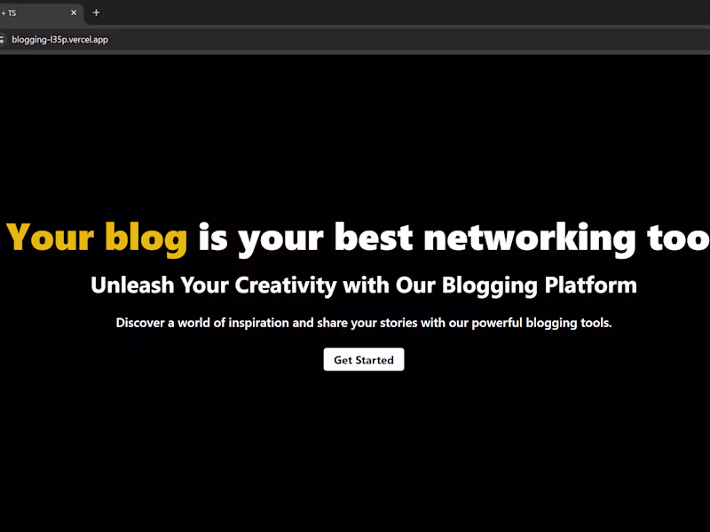 Cover image for Blogging Website