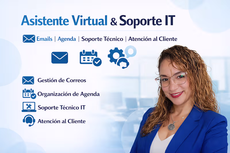 Cover image for Asistente Virtual y Soporte IT | Emails, Agenda y Clientes