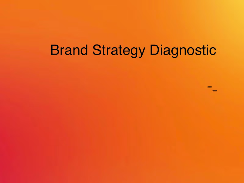Cover image for Brand Strategy Diagnostic