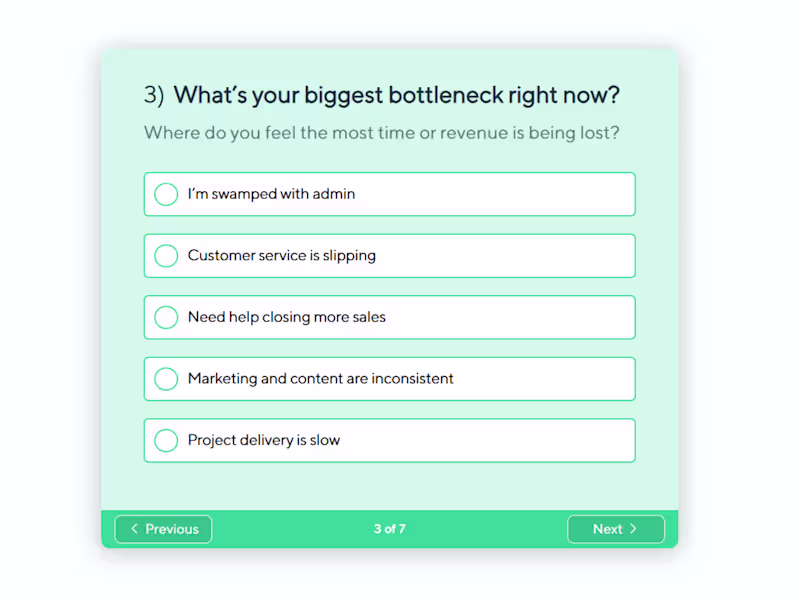 Cover image for Interactive Quiz Funnel Design and Development