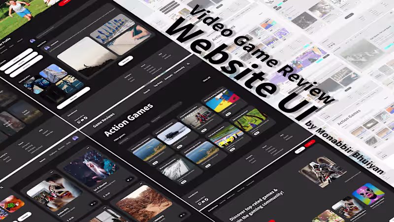 Cover image for Video Game Review Website UI