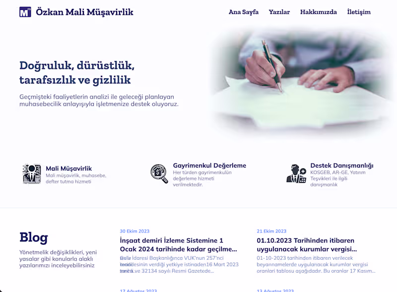 Cover image for Ozkan Accountancy Landing Site