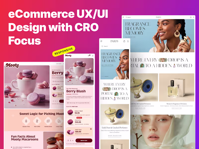 Cover image for eCommerce Website UI/UX Design using Figma, Framer & Shopify