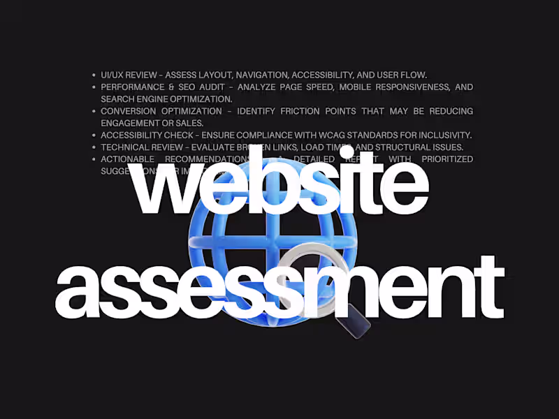 Cover image for Website Design Assessment