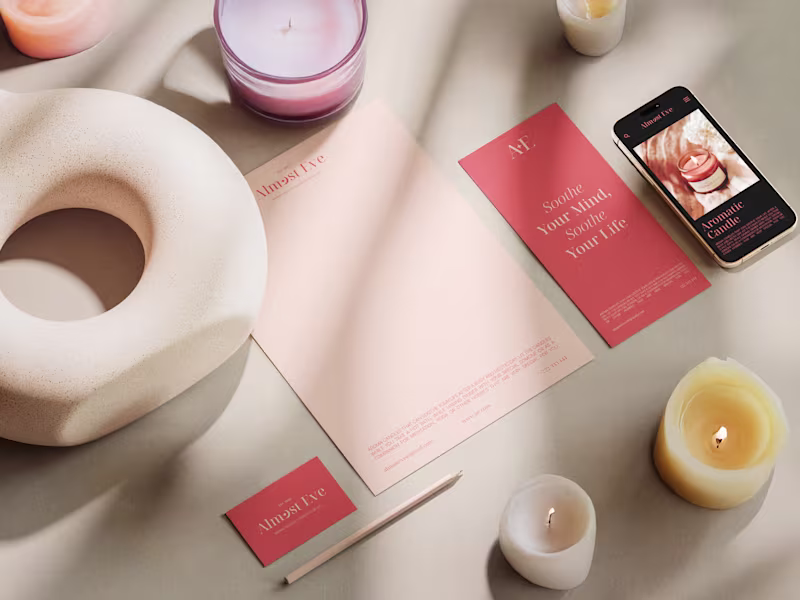 Cover image for Brand identity and packaging design for an aromatic candle c...