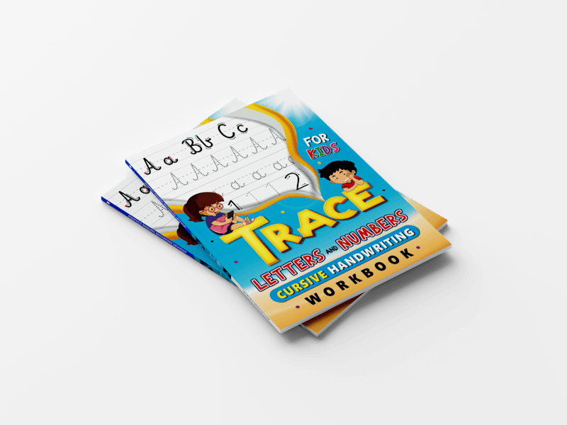 Cover image for TRACE – Letters & Numbers: Cursive Handwriting Workbook Design