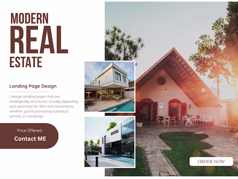 Cover image for I will design a high-converting landing page for Real Easte 