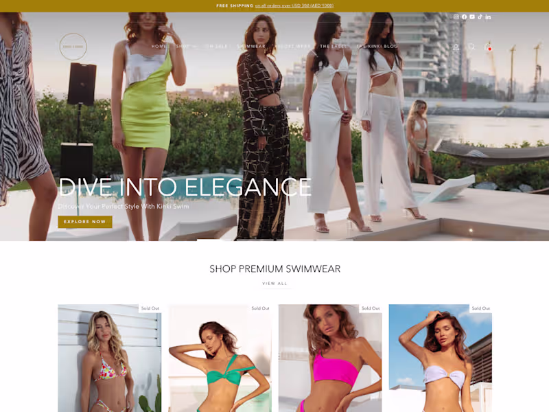 Cover image for Kinki Swim Shopify Store Redesign