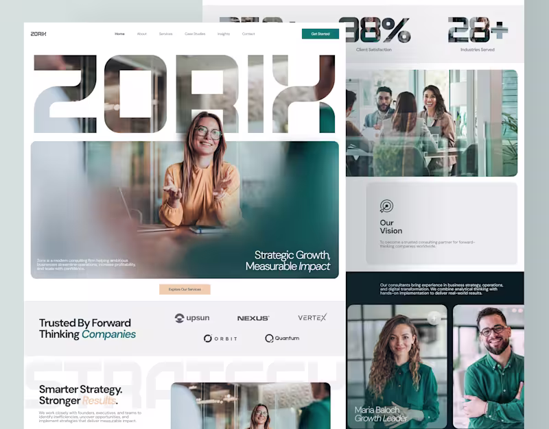 Cover image for Zorix - Consulting Website Design, website ui ux