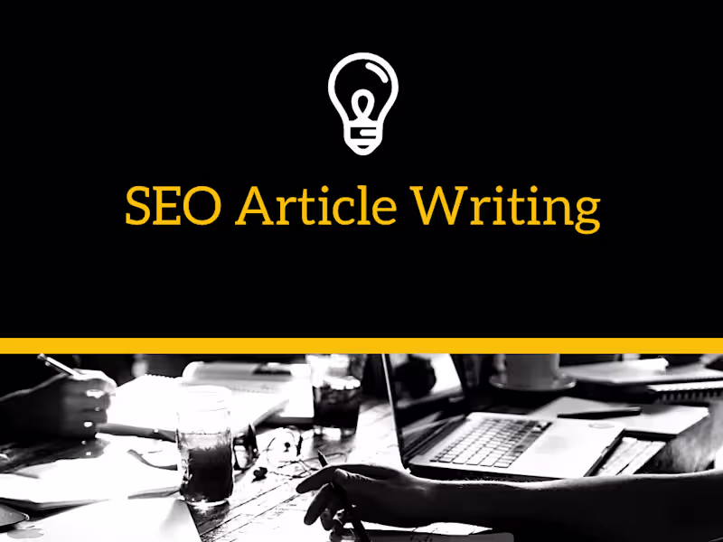 Cover image for 1 Professional 4500 word Article | Writing & Content Strategy