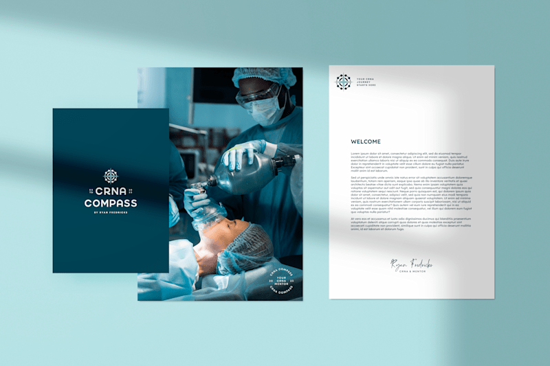 Cover image for CRNA Compass Healthcare Branding and Squarespace WEbsite