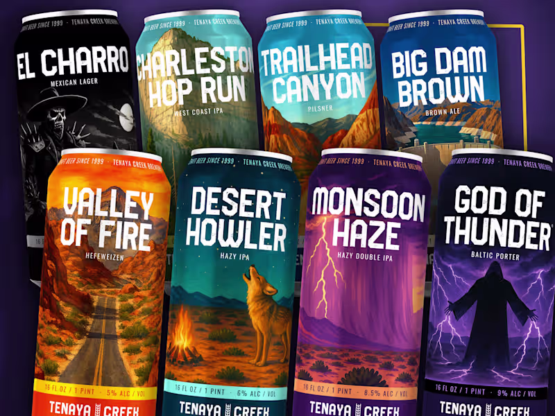 Cover image for Tenaya Creek Brewery - Beer Can Redesigns / Rebrand