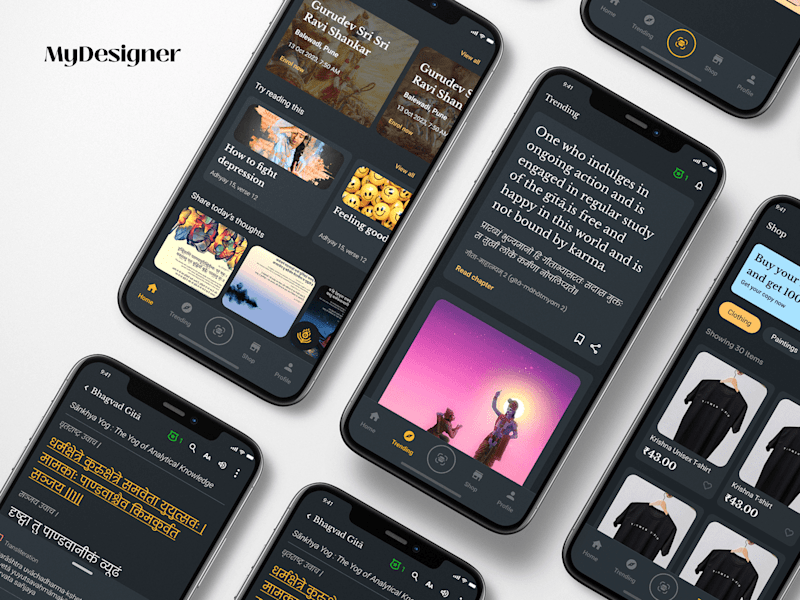 Cover image for Geeta App: A Seamless Mobile App Design for Spiritual Learning