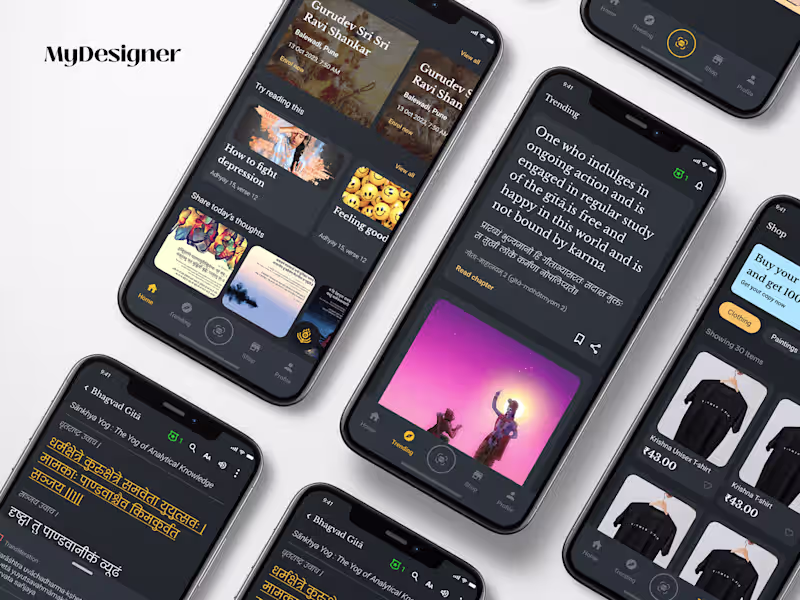 Cover image for Geeta App: A Seamless Mobile App Design for Spiritual Learning