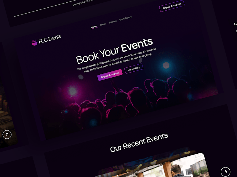 Cover image for ECG Events Organizers - Full UI UX Landing Page Redesign Pt.02