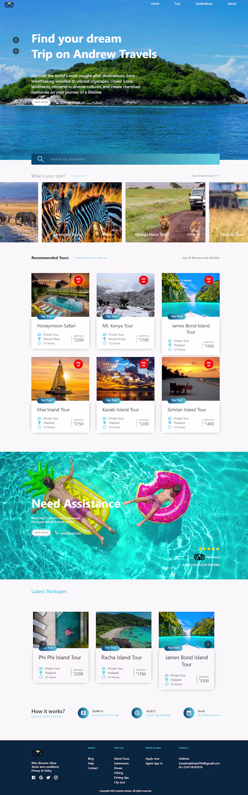 Cover image for Andrew's Travels