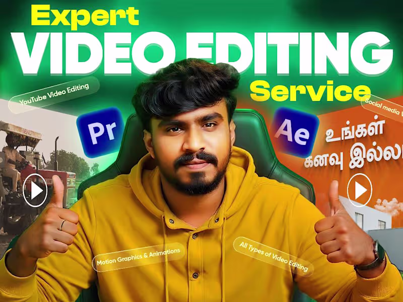 Cover image for I will do expert video editing services