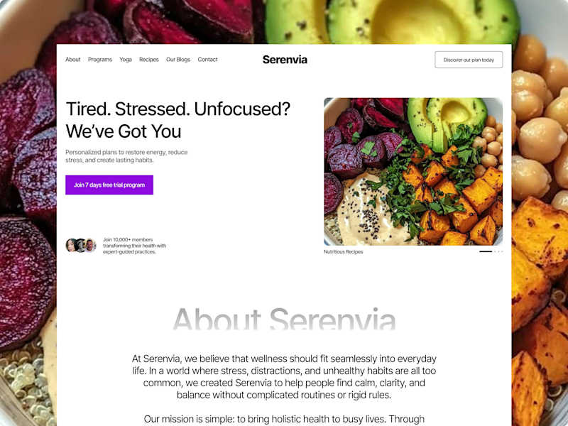 Cover image for Serenvia - A Holistic Wellness Platform