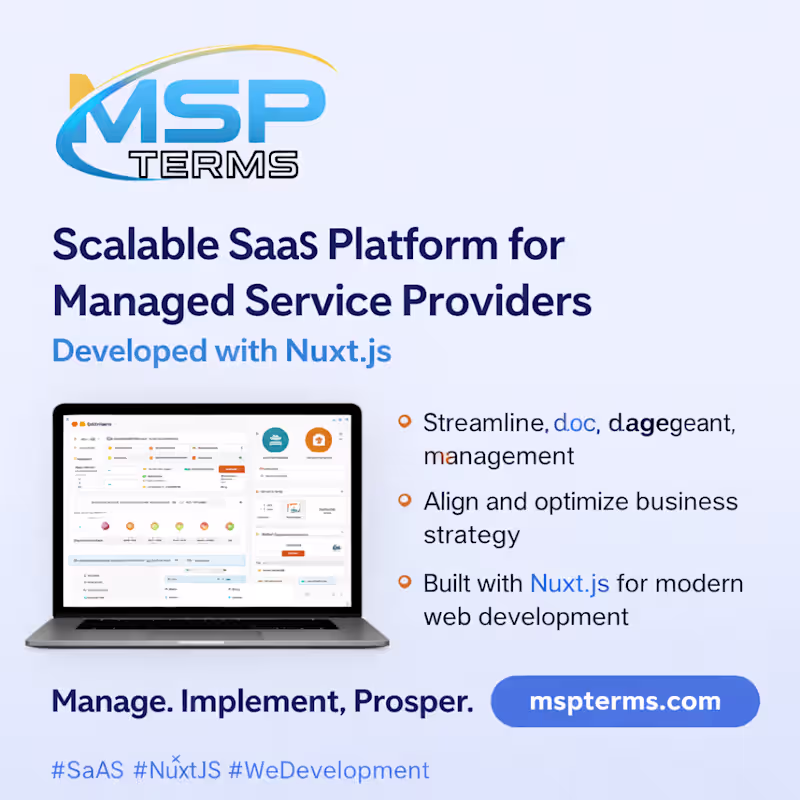 Cover image for MSPTerms – SaaS Platform for Document Management & MSP Opera...