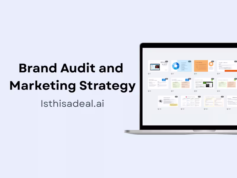 Cover image for Brand Strategy and Growth Plan for IsThisADeal.ai