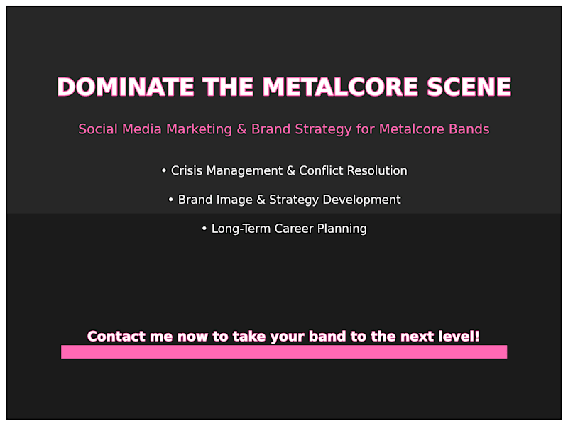 Cover image for Metalcore Band Growth Strategy (Conceptual)