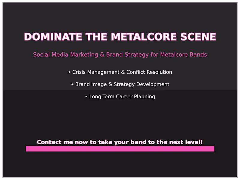Cover image for Metalcore Band Growth Strategy (Conceptual)