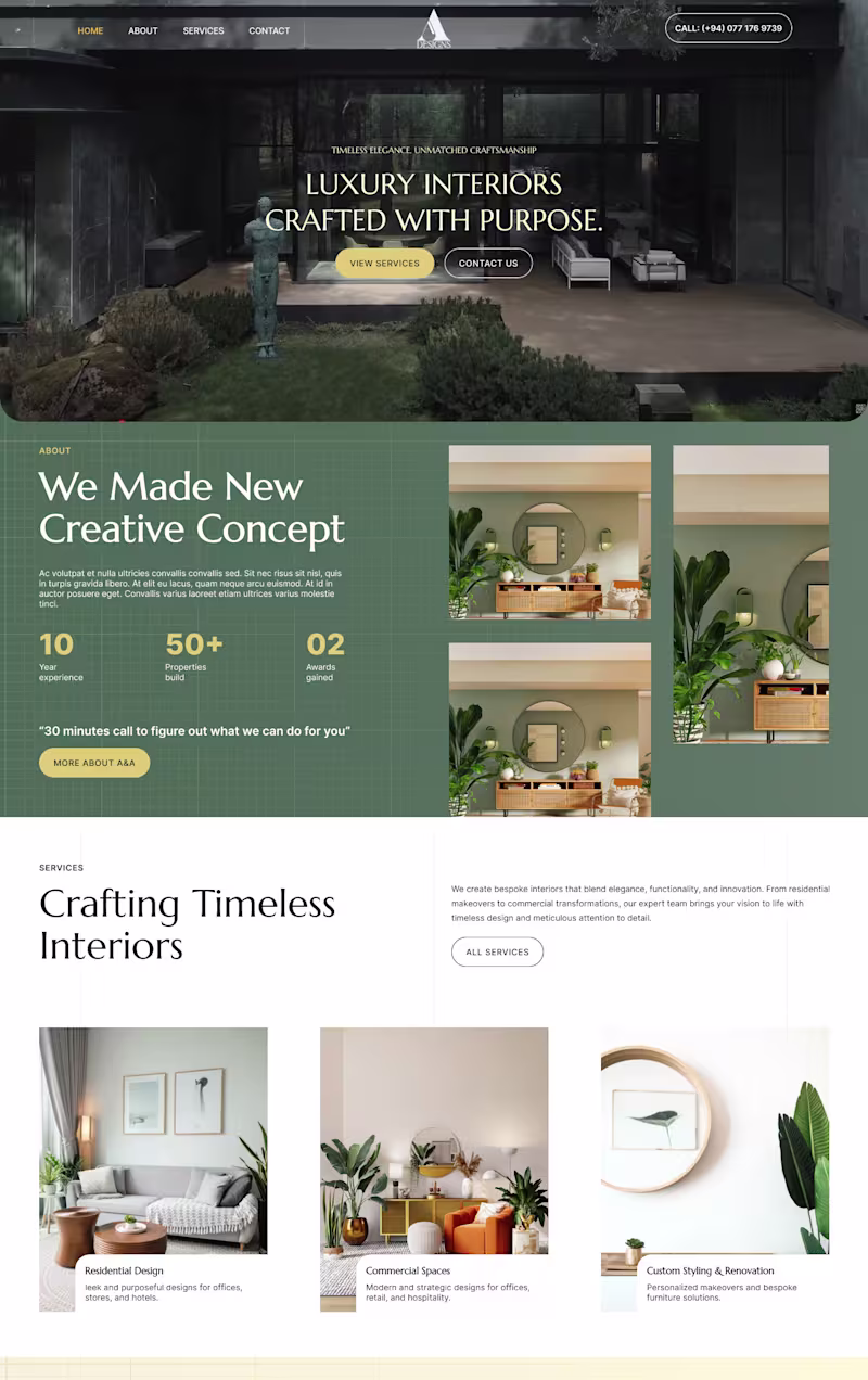 Cover image for Architectural Firm Website