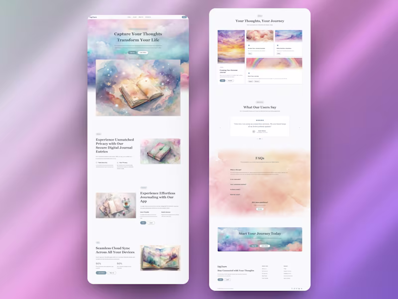 Cover image for Digital Journal Landing Page Design and Development