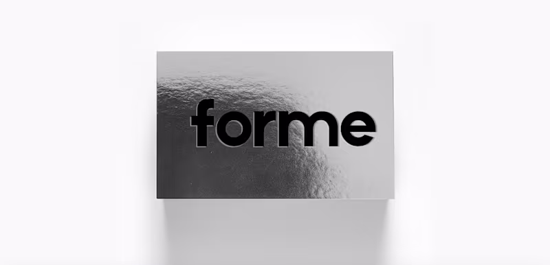 Cover image for Forme- Visual Identity and Product Design FORME is a study i...