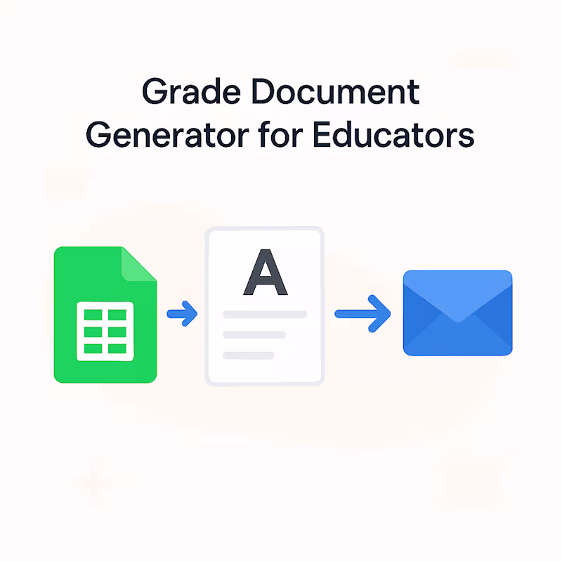 Cover image for Grade Document Generator for Educators