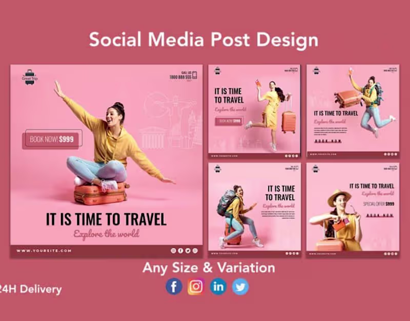 Cover image for Content creation ( social media posts ) on Behance