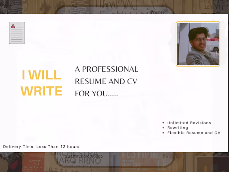 Cover image for I will Design professional resume and CV for you