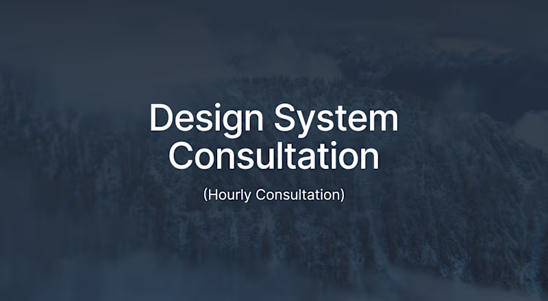 Cover image for Design System Consultation