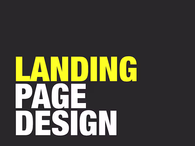 Cover image for Slick and focused Landing Page, designed to convert