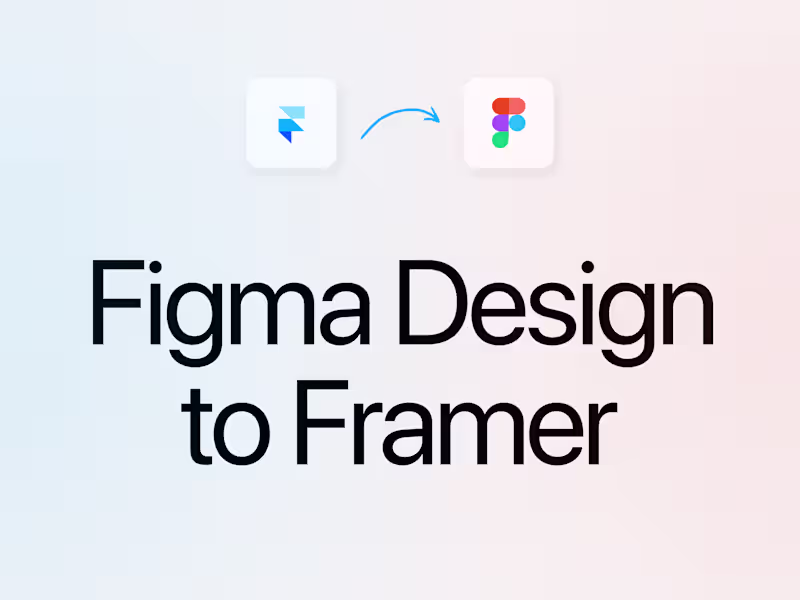 Cover image for Figma to Framer Website Devlopment