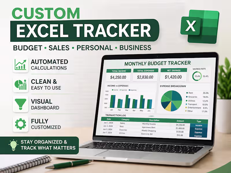 Cover image for Custom Excel Tracker