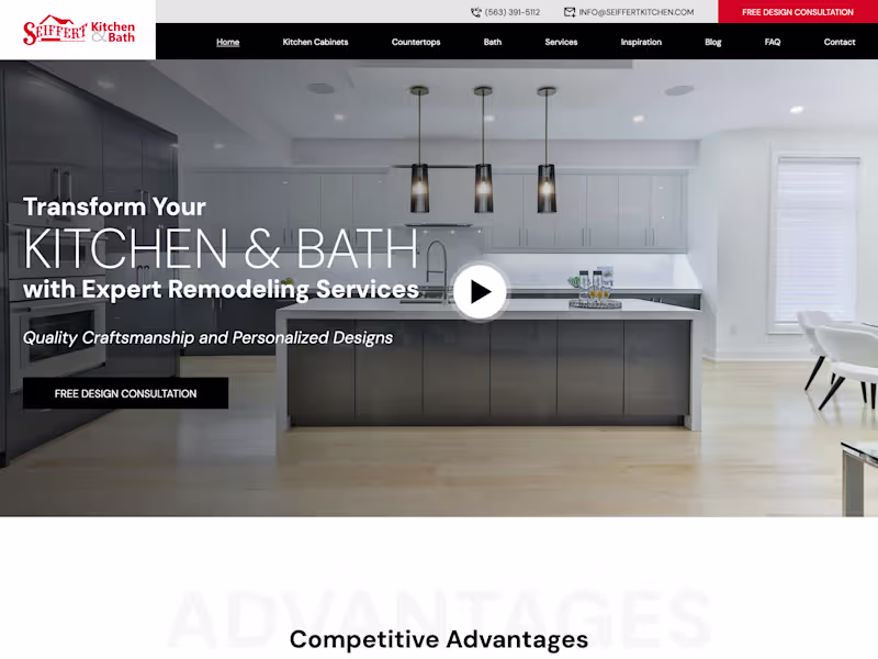 Cover image for Website Design for Kitchen & Bath Remodelling Services