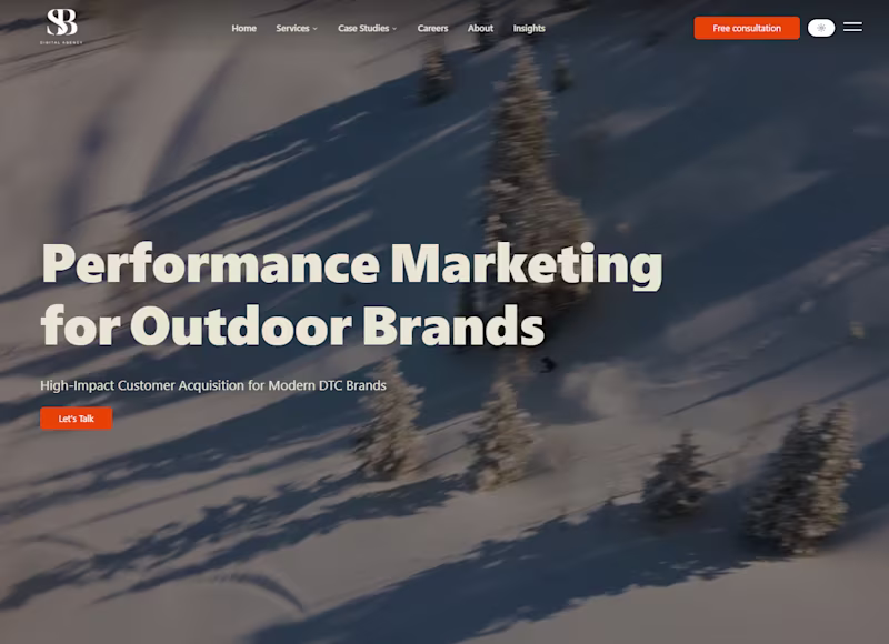 Cover image for React & Strapi | Performance Marketing for Outdoor DTC Brands