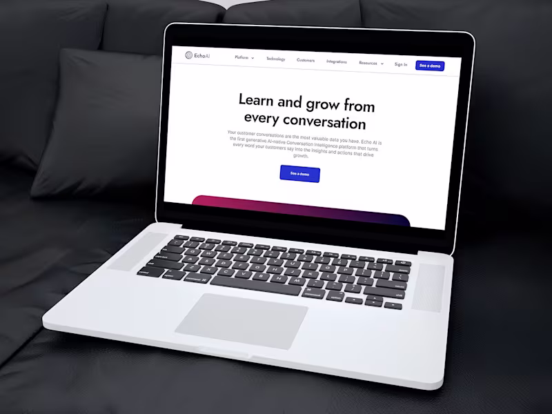 Cover image for Echo AI - SAAS - Framer Website
