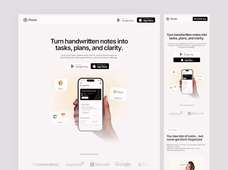 Cover image for PlanIA Landing page Design
