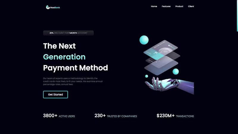 Cover image for HooBank | Mordern SAAS website