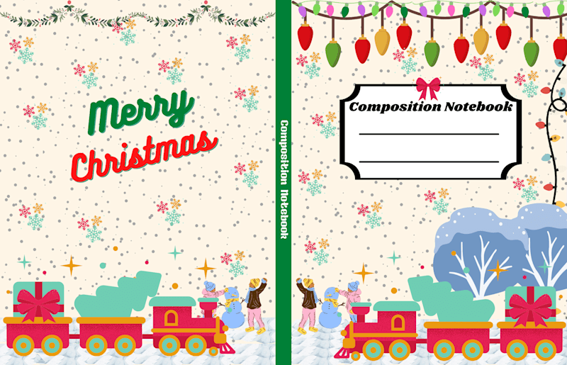 Cover image for Merry Christmas Notebook Cover Design