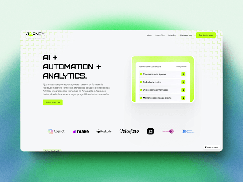 Cover image for JarneyAI: Design + Framer Development