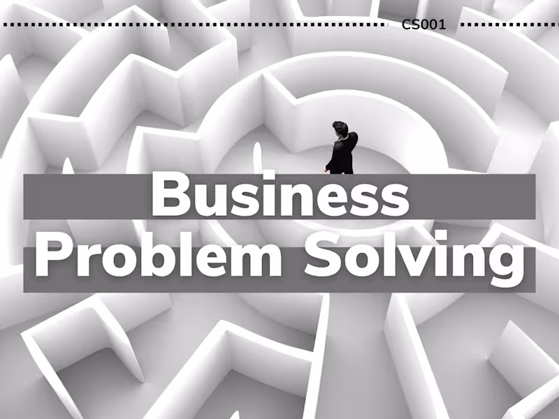 Cover image for Business Problem Solving